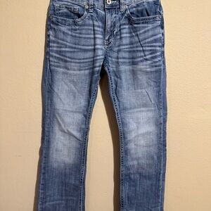 BKE Buckle Aiden Bootcut Jeans Mens 31x32 Medium Wash Blue Premium Stretch Denim